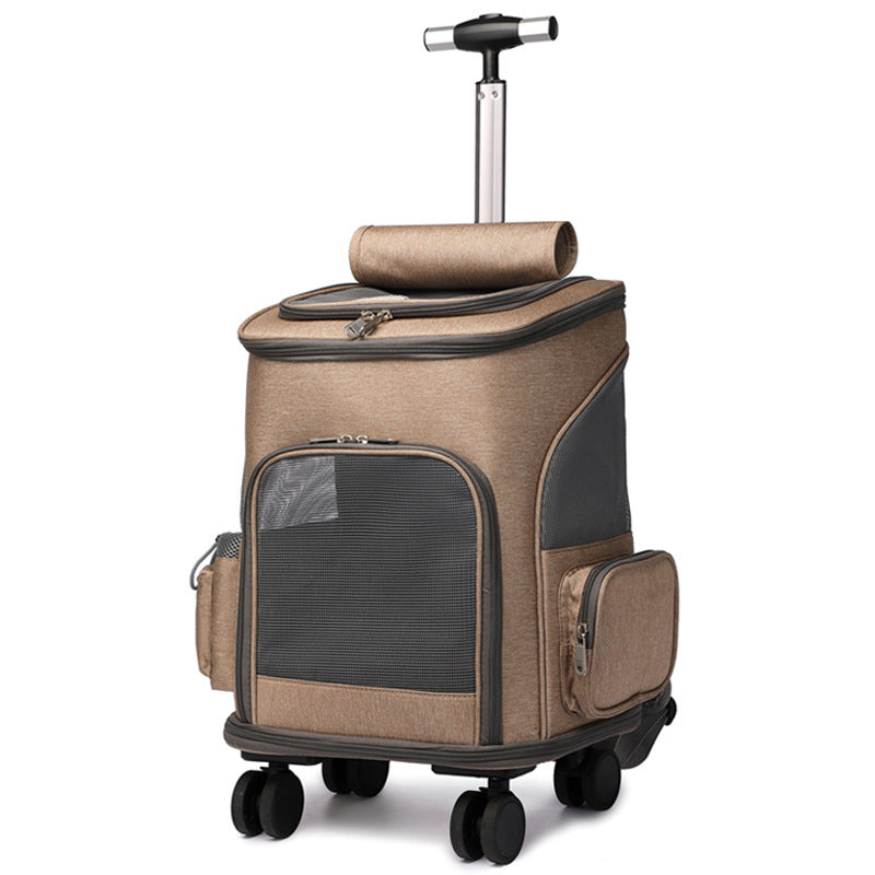 Portable Wheeled Pet Backpack