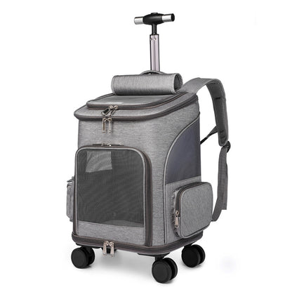 Portable Wheeled Pet Backpack