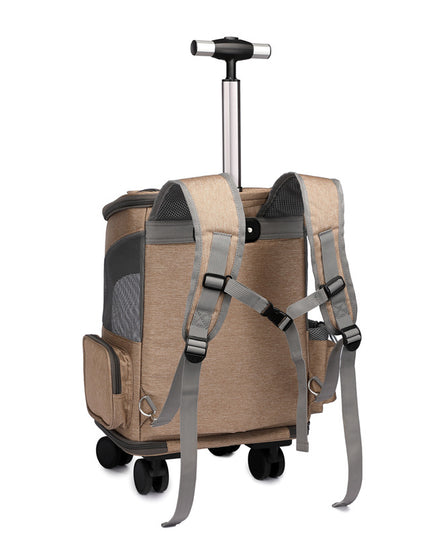Portable Wheeled Pet Backpack