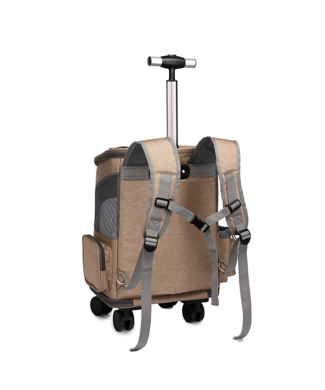 Portable Wheeled Pet Backpack