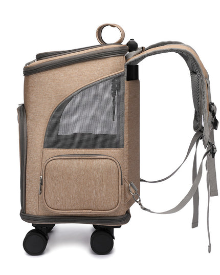 Portable Wheeled Pet Backpack