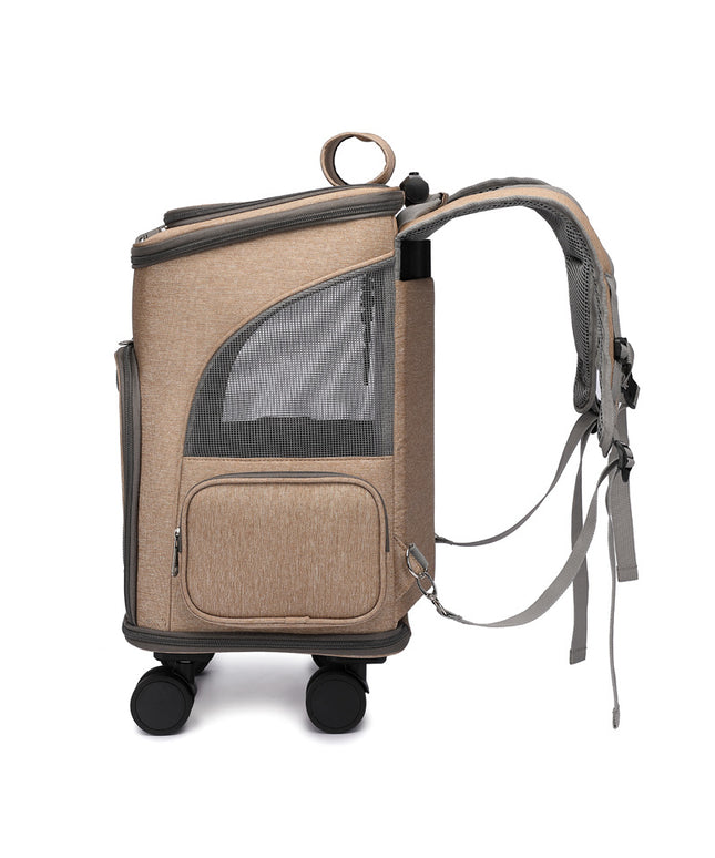 Portable Wheeled Pet Backpack