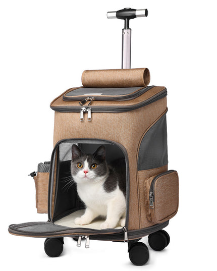 Portable Wheeled Pet Backpack