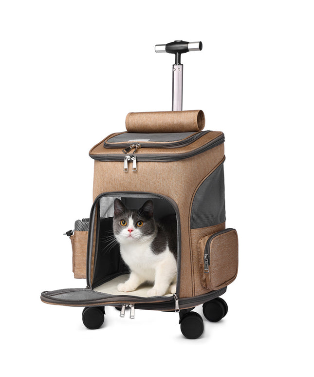 Portable Wheeled Pet Backpack