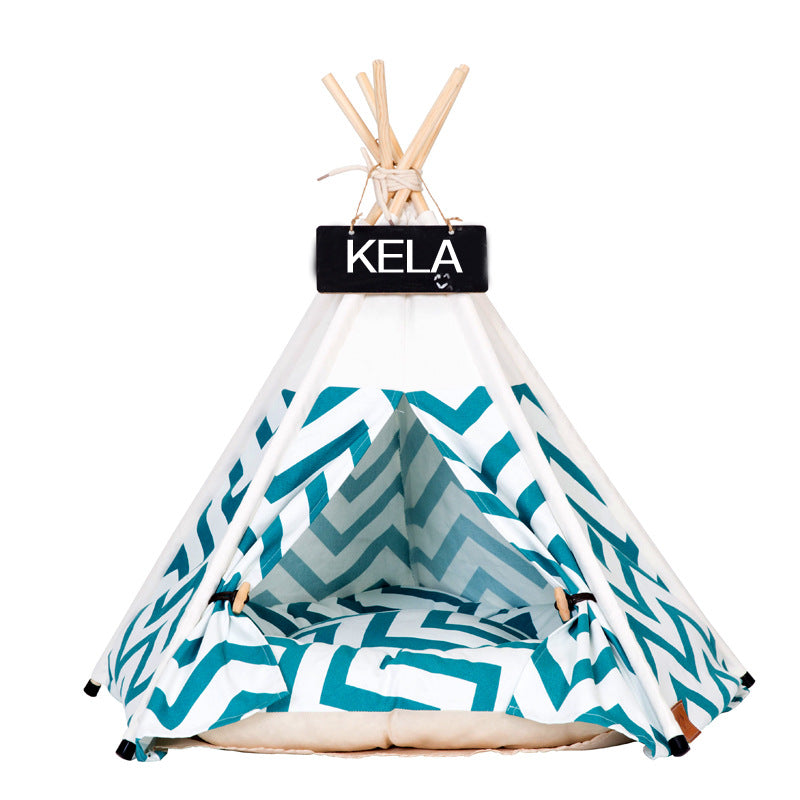 Striped Canvas Pet Tent