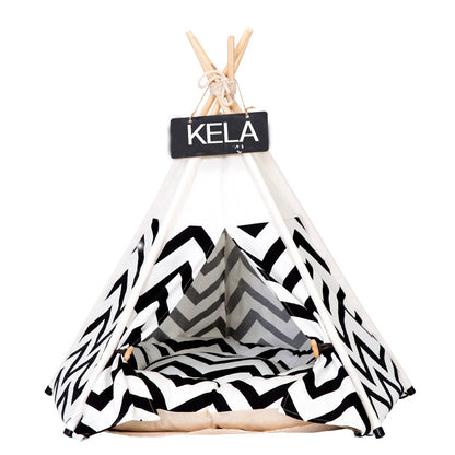 Striped Canvas Pet Tent