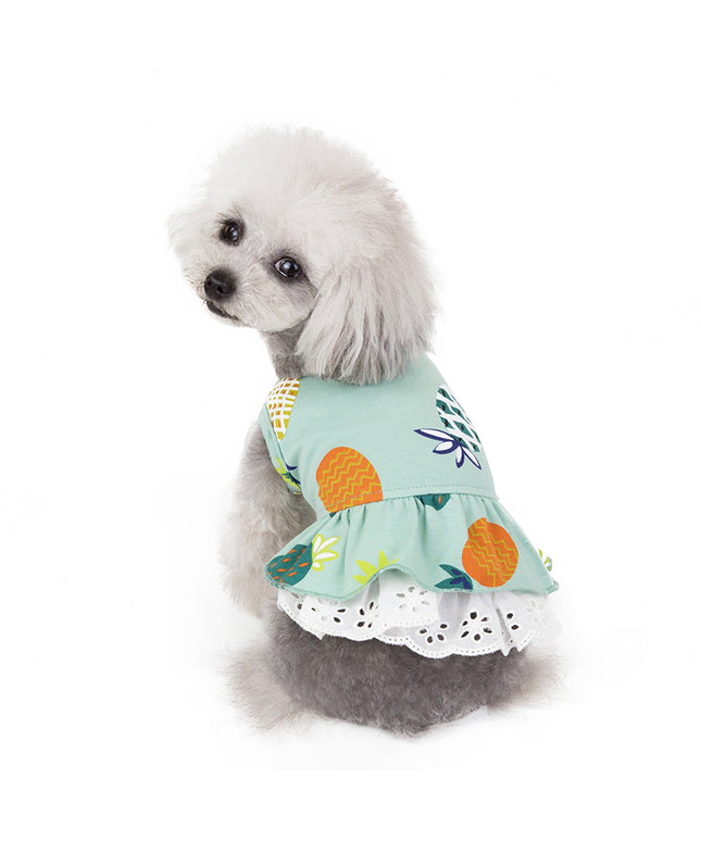 Pineapple Print Lightweight Dog Shirt and Dress