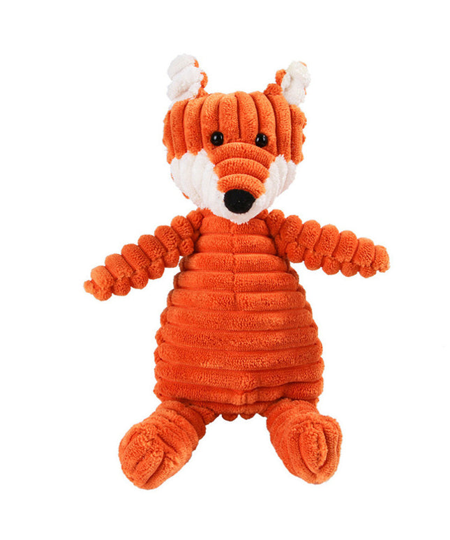 Plush Corduroy Squeaky Dog Toy