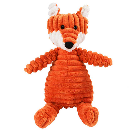 Plush Corduroy Squeaky Dog Toy