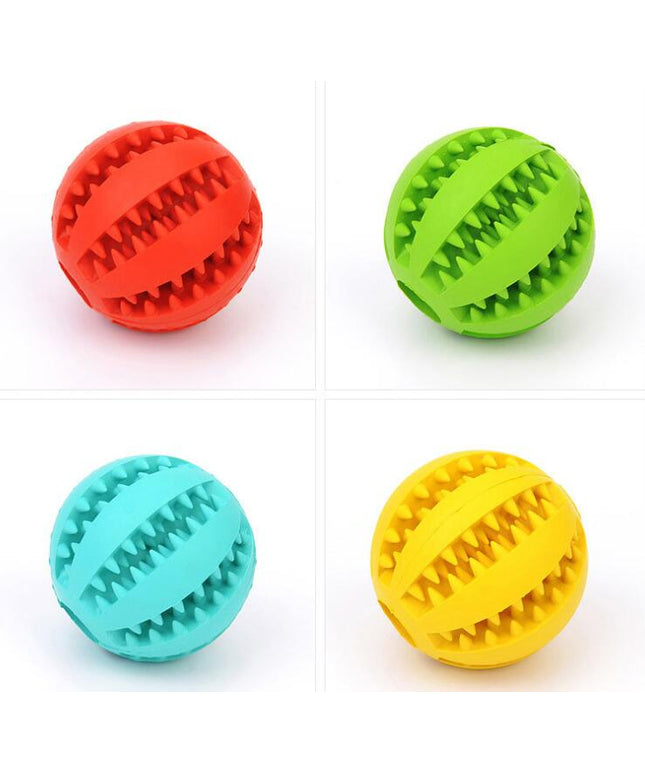 Rubber Dog Food Dispensing Toy Ball