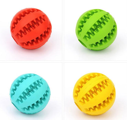 Rubber Dog Food Dispensing Toy Ball