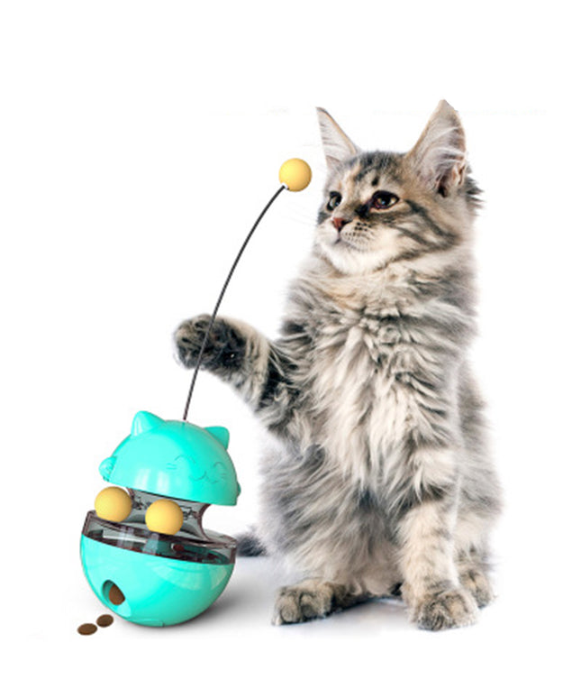 Interactive Food Dispensing Cat Track Ball