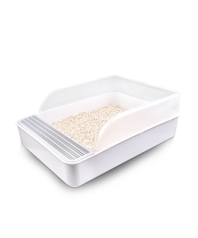 Minimalist Semi-Enclosed Cat Litter Box