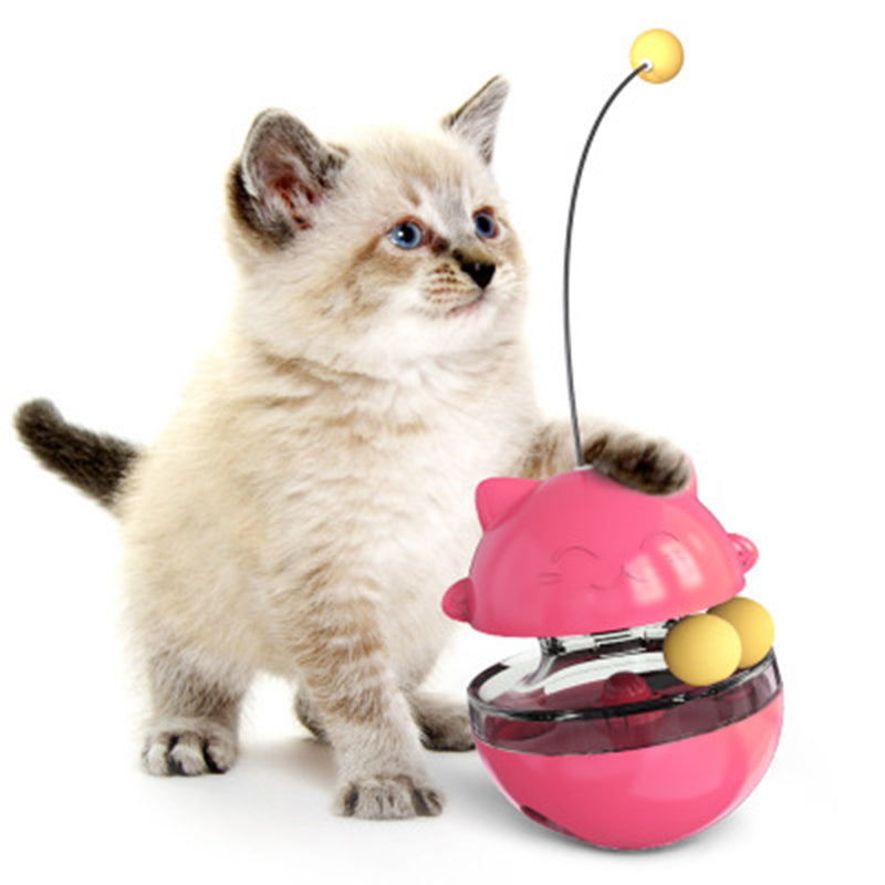 Interactive Food Dispensing Cat Track Ball