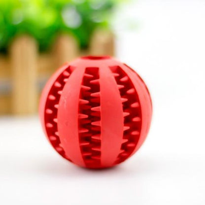 Rubber Dog Food Dispensing Toy Ball