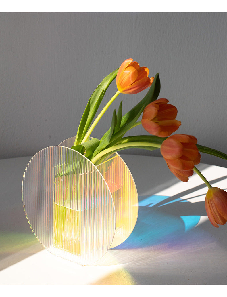 Iridescent Acrylic Vase