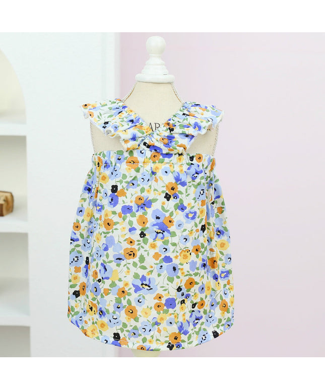 Princess Style Floral Spring and Summer Dog Dress