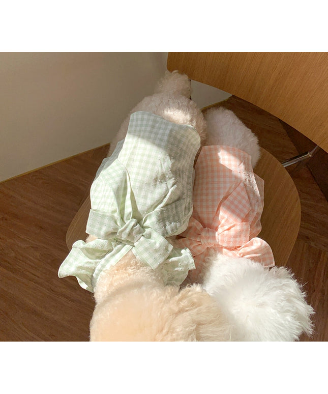 Summer Pullover Gingham Dog Dress