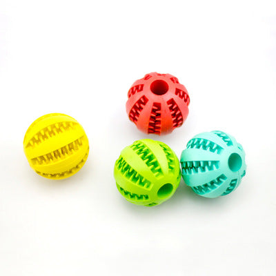 Rubber Dog Food Dispensing Toy Ball