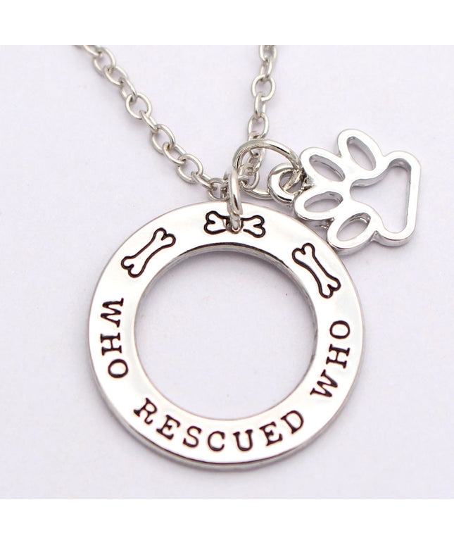 Who Rescued Who Dog Rescue Charm