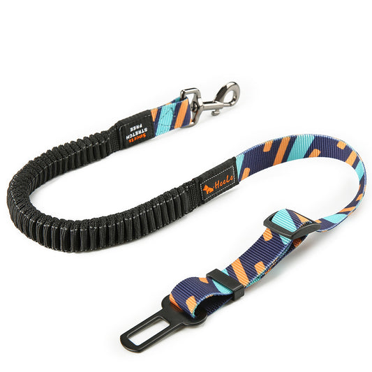 Multi-Colored Reflective Bungee Pet Car Seat Belt