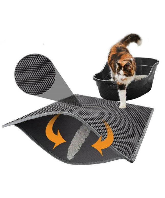 Double-Layer Cat Litter Mat