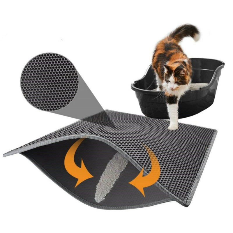 Double-Layer Cat Litter Mat