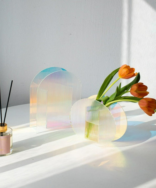 Iridescent Acrylic Vase
