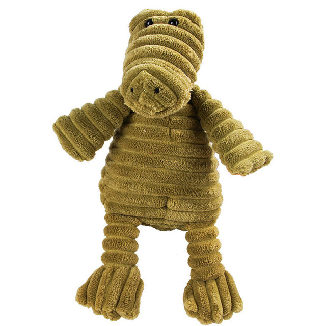 Plush Corduroy Squeaky Dog Toy