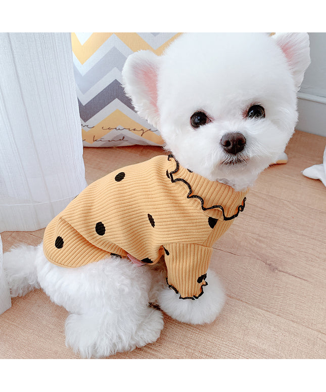 Polka Dot Turtleneck Dog Shirt