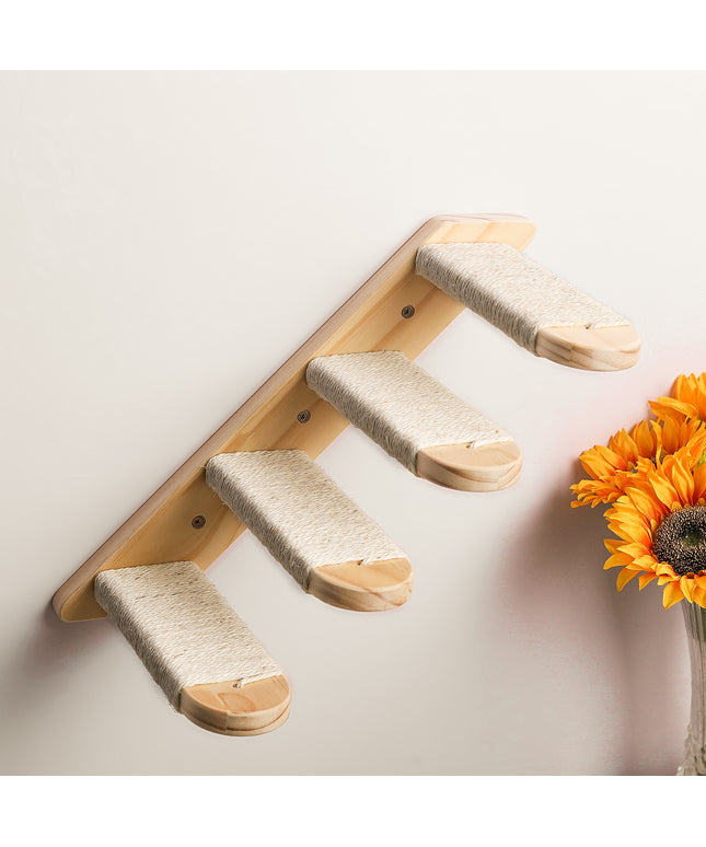 Wooden Wall Mounted Cat Hammock and Stairs