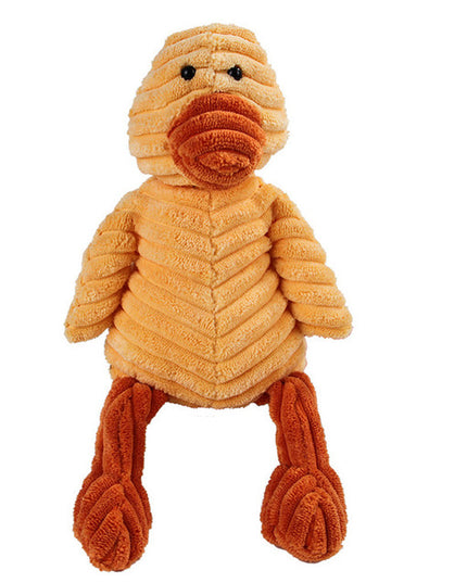 Plush Corduroy Squeaky Dog Toy