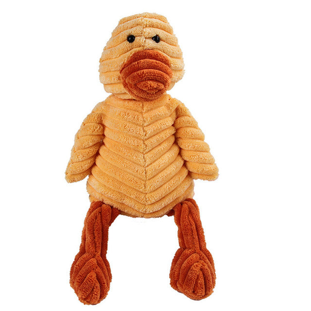 Plush Corduroy Squeaky Dog Toy