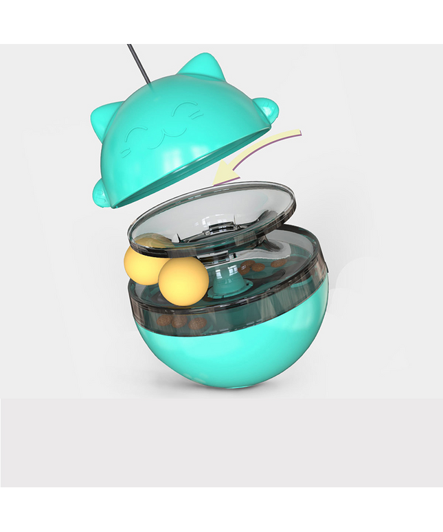 Interactive Food Dispensing Cat Track Ball
