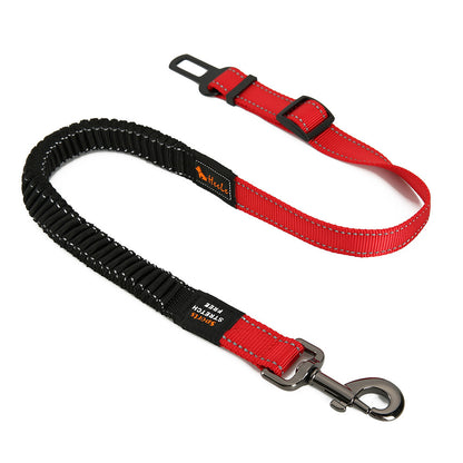 Multi-Colored Reflective Bungee Pet Car Seat Belt