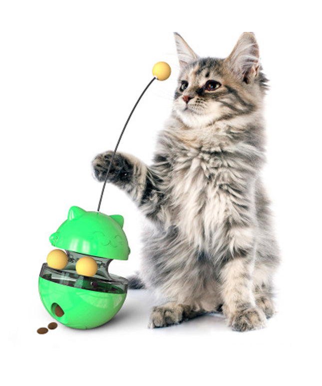 Interactive Food Dispensing Cat Track Ball