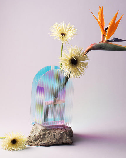Iridescent Acrylic Vase