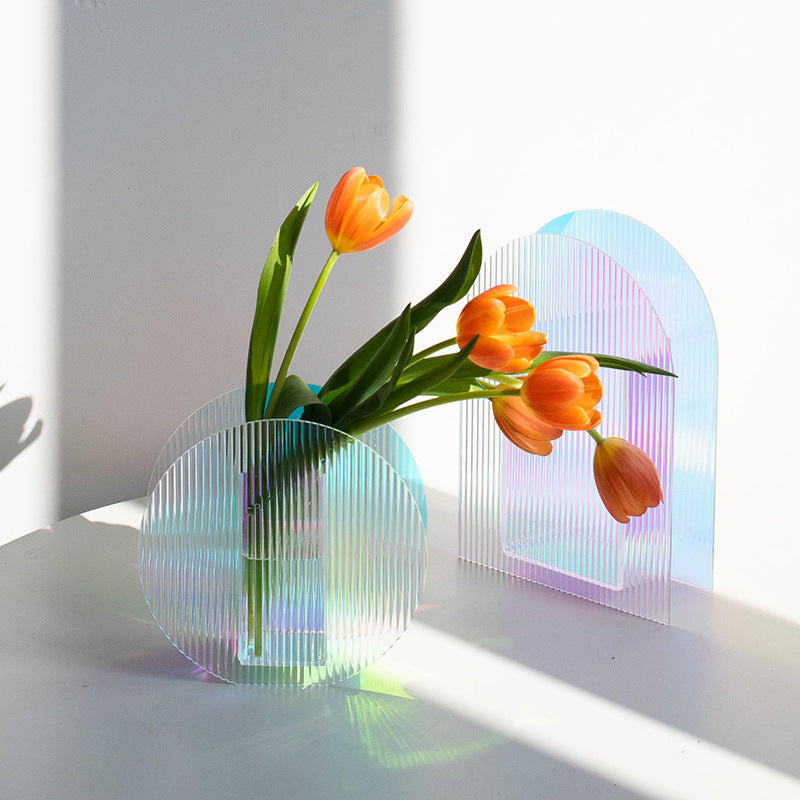 Iridescent Acrylic Vase