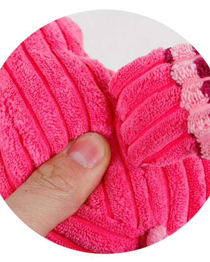 Plush Corduroy Squeaky Dog Toy