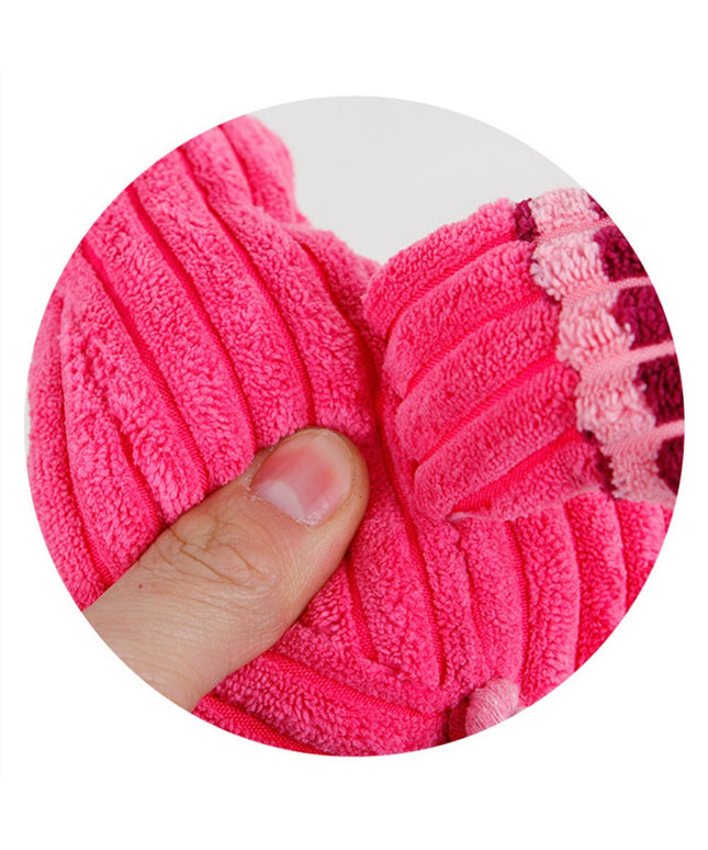 Plush Corduroy Squeaky Dog Toy
