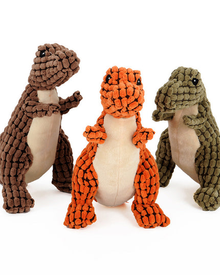 Squeaky Plush Dinosaur Dog Toy