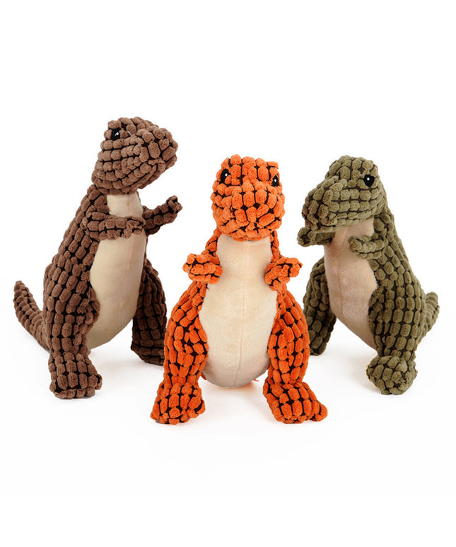 Squeaky Plush Dinosaur Dog Toy