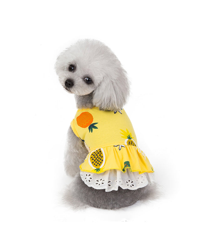 Pineapple Print Lightweight Dog Shirt and Dress