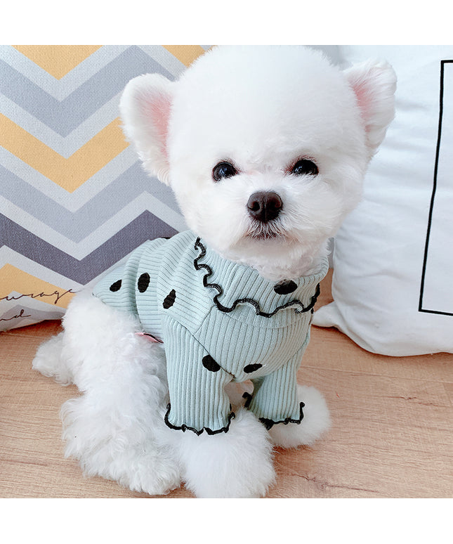 Polka Dot Turtleneck Dog Shirt