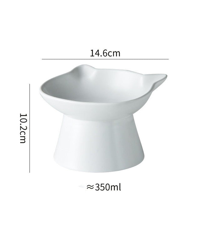 Slanted Ceramic Cat Bowl