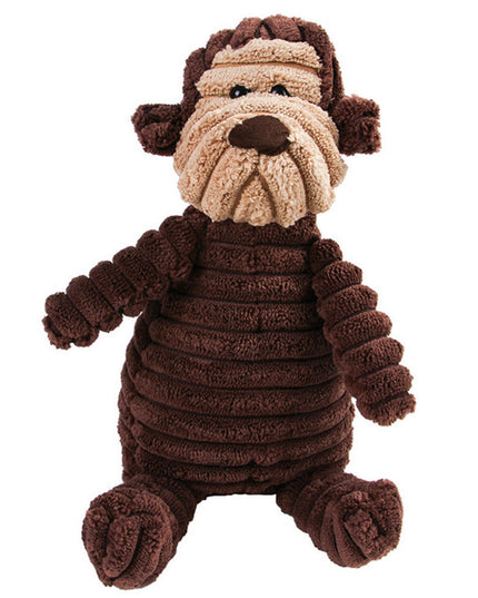 Plush Corduroy Squeaky Dog Toy
