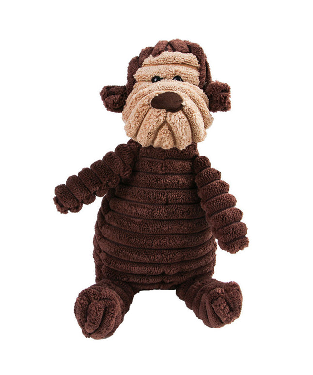 Plush Corduroy Squeaky Dog Toy