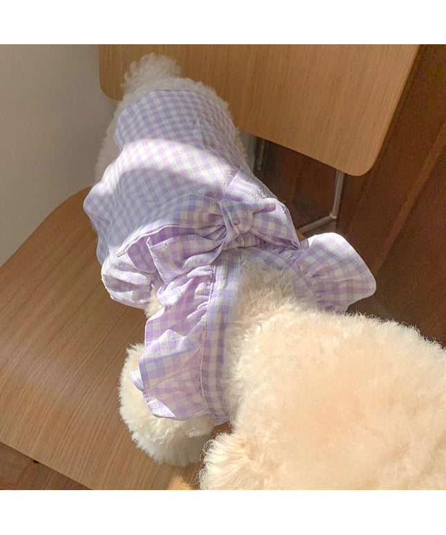 Summer Pullover Gingham Dog Dress