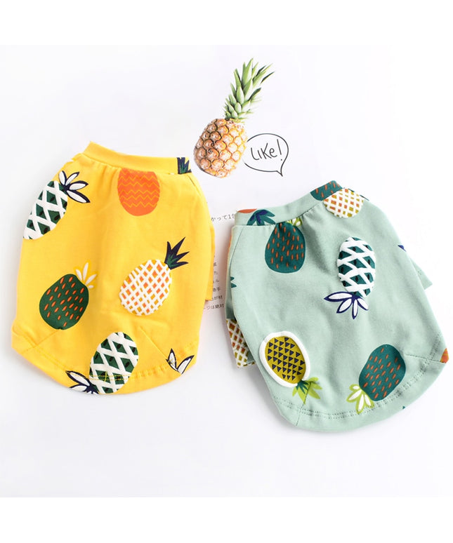 Pineapple Print Lightweight Dog Shirt and Dress