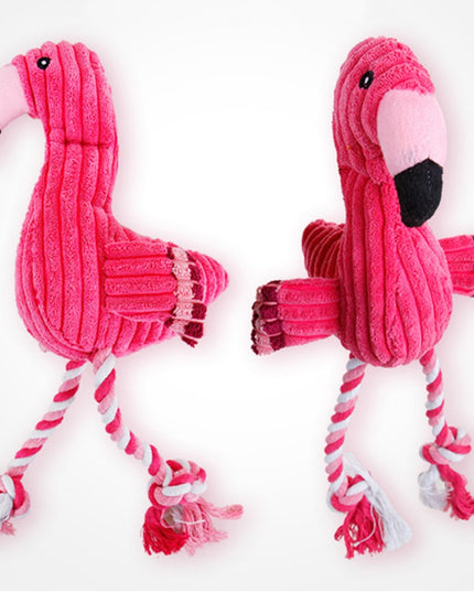 Plush Corduroy Squeaky Dog Toy